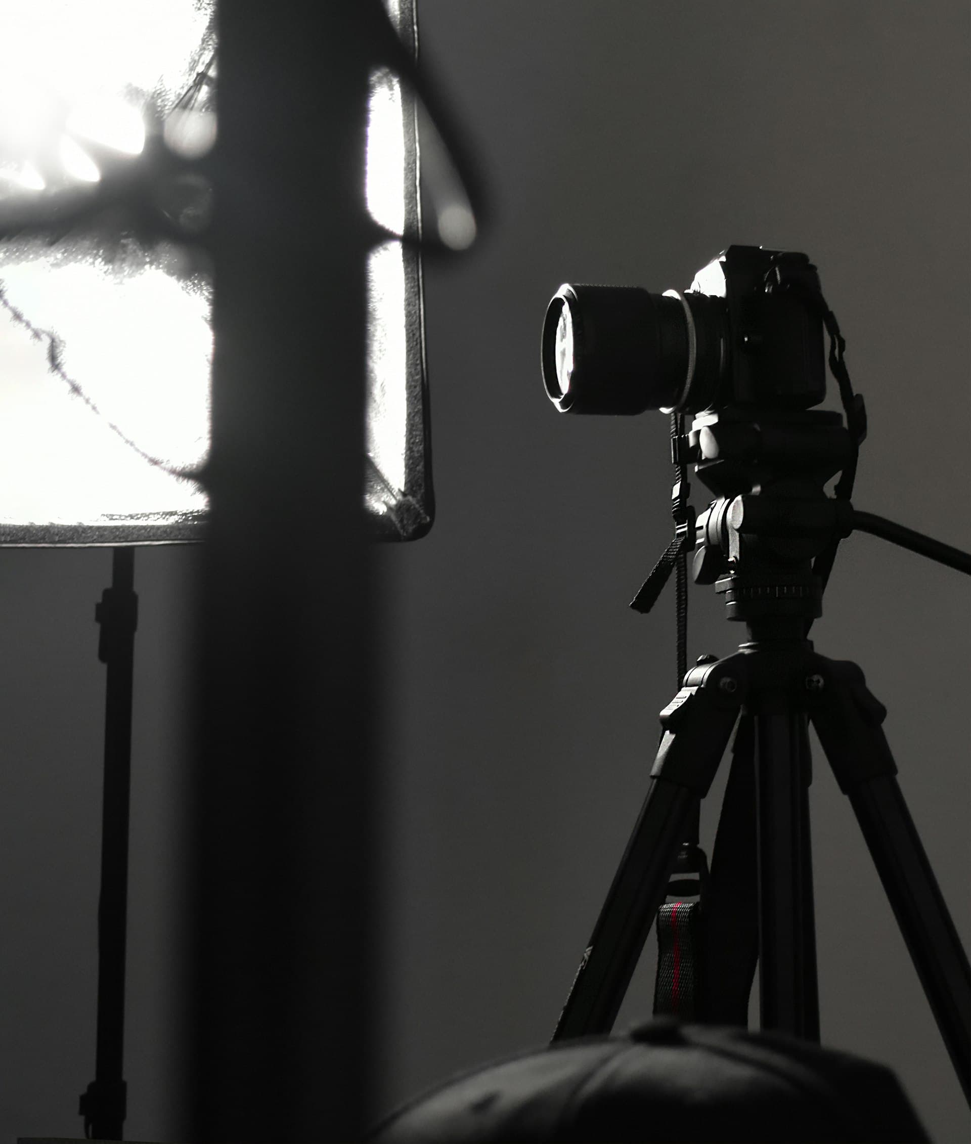 Camera prepared for an interview