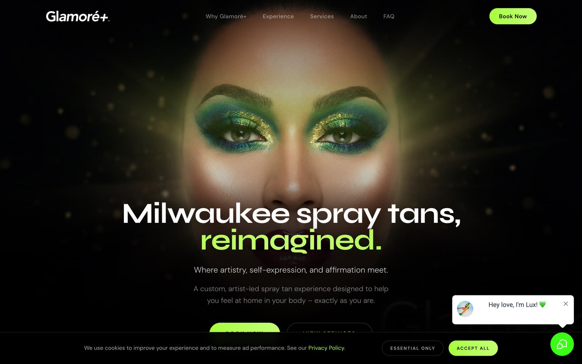 glamoreplus.com homepage